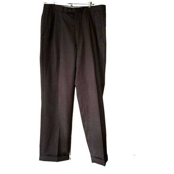 Brooks Brothers 346 100% Wool Grey Slacks  Size 34 Long - Picture 1 of 5